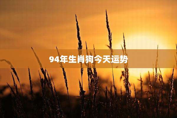 94年生肖狗今天运势