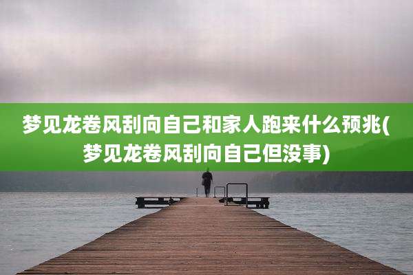 梦见龙卷风刮向自己和家人跑来什么预兆(梦见龙卷风刮向自己但没事)