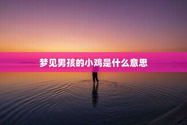 梦见男孩的小鸡是什么意思