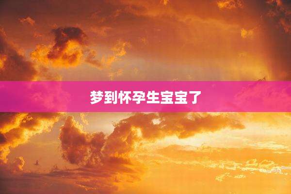 梦到怀孕生宝宝了
