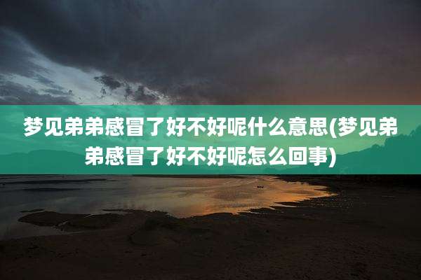 梦见弟弟感冒了好不好呢什么意思(梦见弟弟感冒了好不好呢怎么回事)