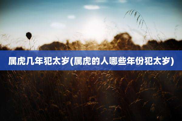 属虎几年犯太岁(属虎的人哪些年份犯太岁)