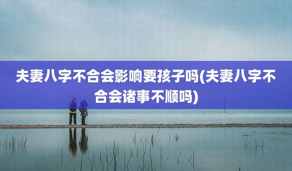 夫妻八字不合会影响要孩子吗(夫妻八字不合会诸事不顺吗)