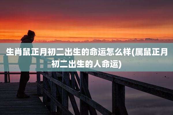 生肖鼠正月初二出生的命运怎么样(属鼠正月初二出生的人命运)