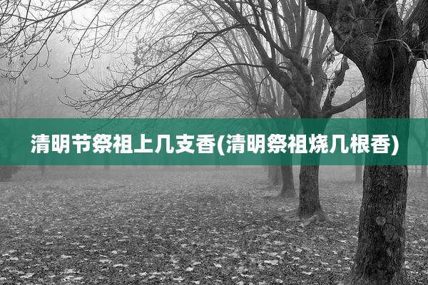 清明节祭祖上几支香(清明祭祖烧几根香)