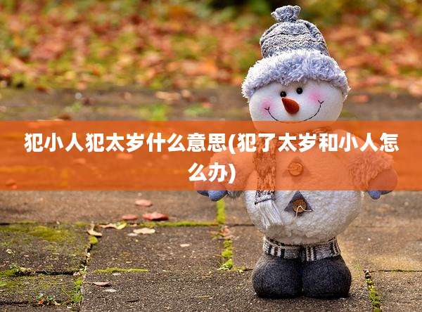 犯小人犯太岁什么意思(犯了太岁和小人怎么办)