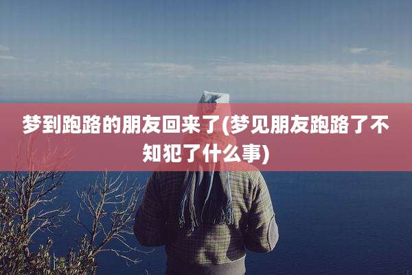 梦到跑路的朋友回来了(梦见朋友跑路了不知犯了什么事)