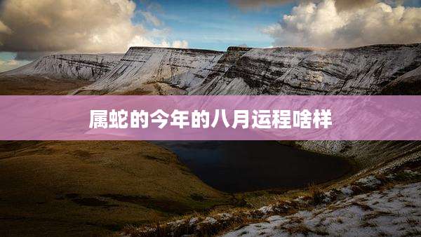 属蛇的今年的八月运程啥样