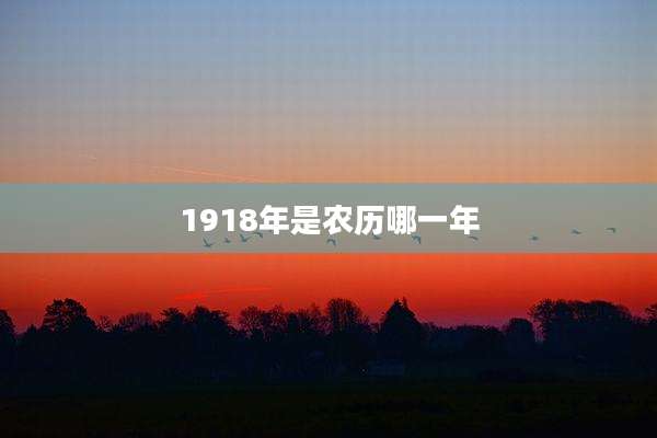 1918年是农历哪一年