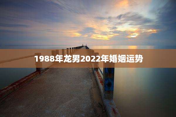 1988年龙男2022年婚姻运势
