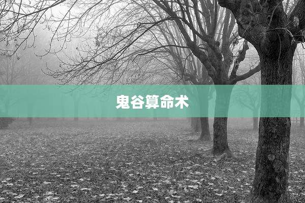 鬼谷算命术