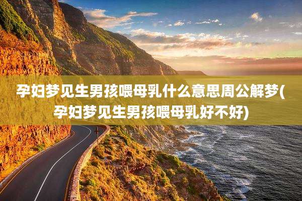 孕妇梦见生男孩喂母乳什么意思周公解梦(孕妇梦见生男孩喂母乳好不好)