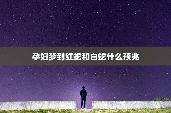 孕妇梦到红蛇和白蛇什么预兆