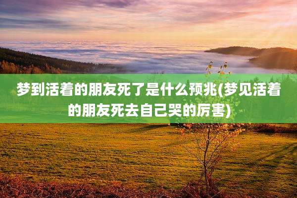 梦到活着的朋友死了是什么预兆(梦见活着的朋友死去自己哭的厉害)