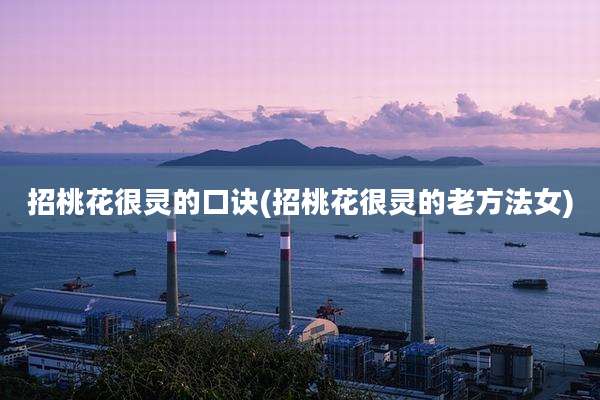 招桃花很灵的口诀(招桃花很灵的老方法女)