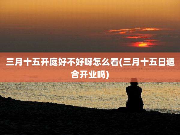 三月十五开庭好不好呀怎么看(三月十五日适合开业吗)