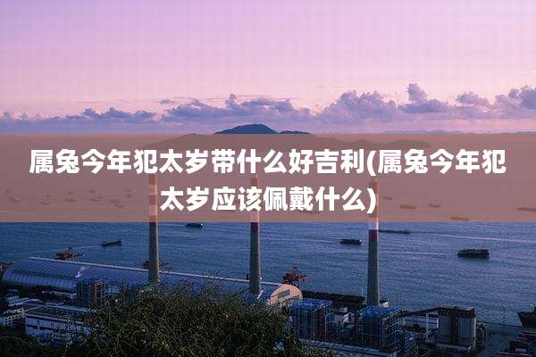 属兔今年犯太岁带什么好吉利(属兔今年犯太岁应该佩戴什么)