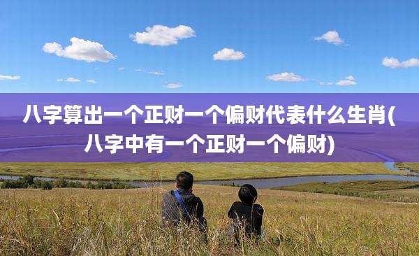 八字算出一个正财一个偏财代表什么生肖(八字中有一个正财一个偏财)