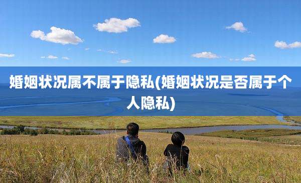 婚姻状况属不属于隐私(婚姻状况是否属于个人隐私)