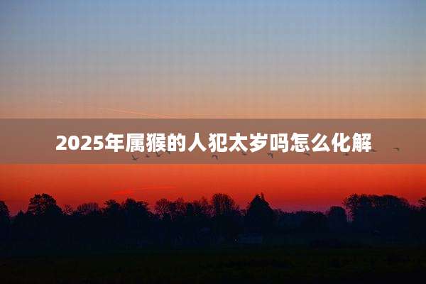 2025年属猴的人犯太岁吗怎么化解