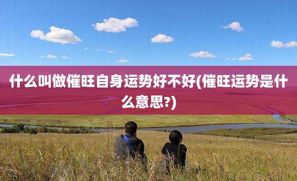 什么叫做催旺自身运势好不好(催旺运势是什么意思?)