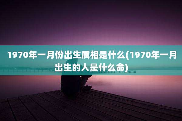 1970年一月份出生属相是什么(1970年一月出生的人是什么命)