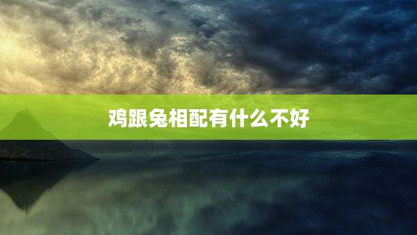 鸡跟兔相配有什么不好
