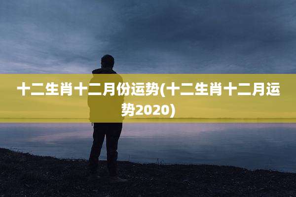 十二生肖十二月份运势(十二生肖十二月运势2020)