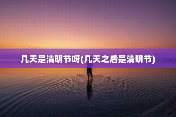 几天是清明节呀(几天之后是清明节)