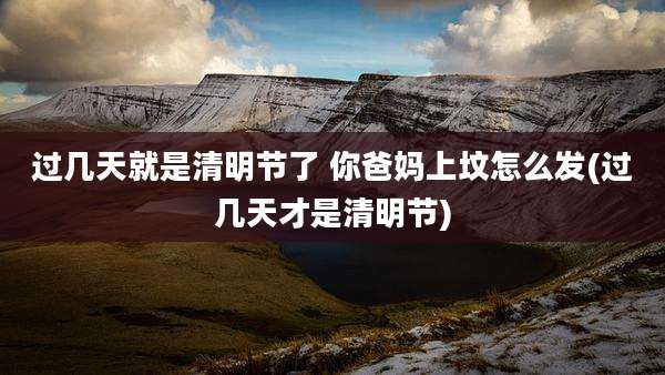 过几天就是清明节了 你爸妈上坟怎么发(过几天才是清明节)