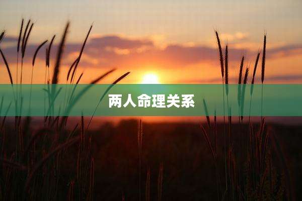 两人命理关系