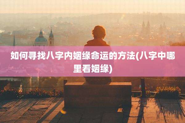 如何寻找八字内姻缘命运的方法(八字中哪里看姻缘)