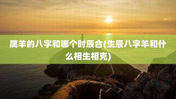 属羊的八字和哪个时辰合(生辰八字羊和什么相生相克)