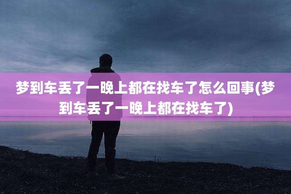 梦到车丢了一晚上都在找车了怎么回事(梦到车丢了一晚上都在找车了)