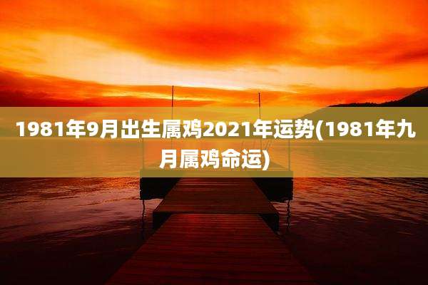 1981年9月出生属鸡2021年运势(1981年九月属鸡命运)