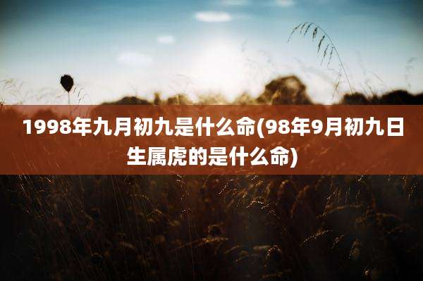 1998年九月初九是什么命(98年9月初九日生属虎的是什么命)