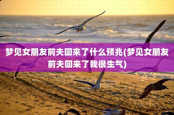 梦见女朋友前夫回来了什么预兆(梦见女朋友前夫回来了我很生气)