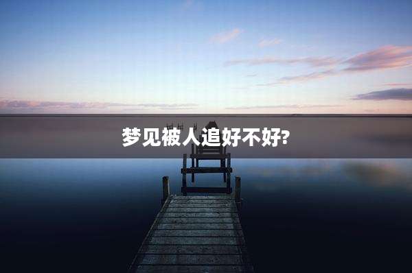 梦见被人追好不好?