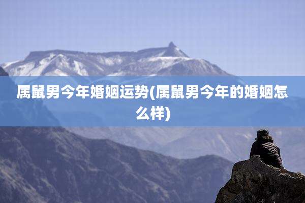 属鼠男今年婚姻运势(属鼠男今年的婚姻怎么样)