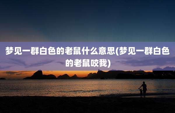 梦见一群白色的老鼠什么意思(梦见一群白色的老鼠咬我)