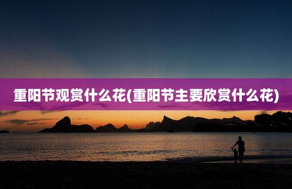 重阳节观赏什么花(重阳节主要欣赏什么花)