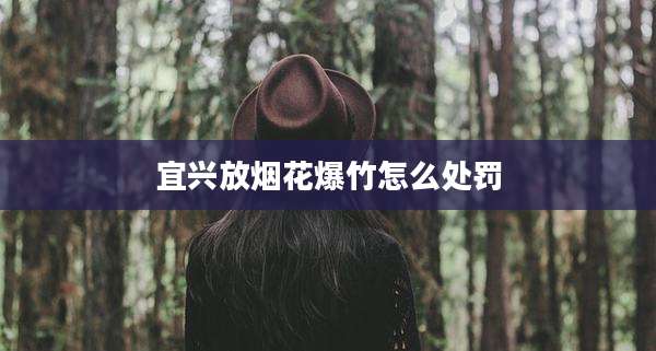 宜兴放烟花爆竹怎么处罚
