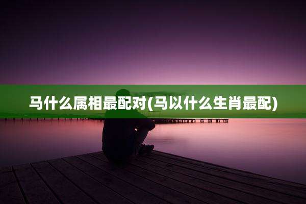 马什么属相最配对(马以什么生肖最配)