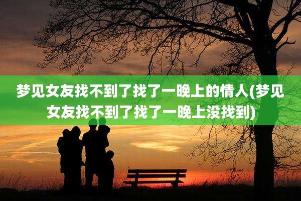 梦见女友找不到了找了一晚上的情人(梦见女友找不到了找了一晚上没找到)