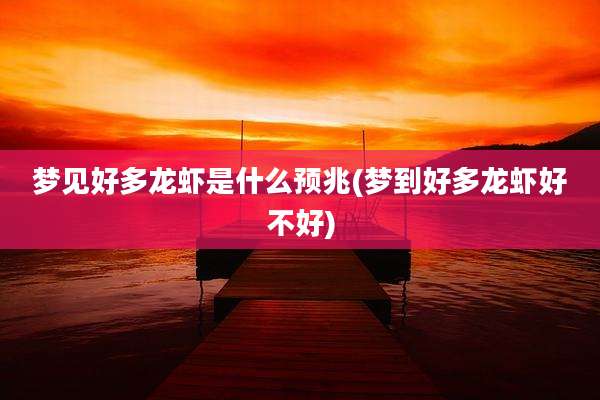 梦见好多龙虾是什么预兆(梦到好多龙虾好不好)