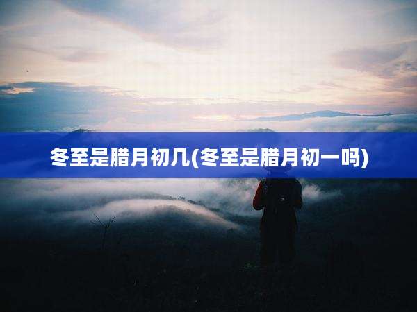 冬至是腊月初几(冬至是腊月初一吗)
