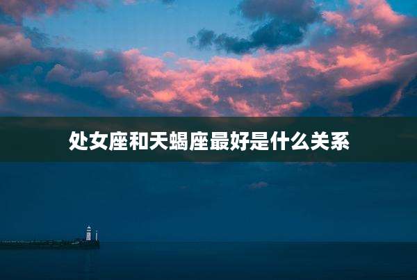 处女座和天蝎座最好是什么关系