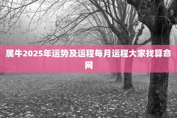 属牛2025年运势及运程每月运程大家找算命网