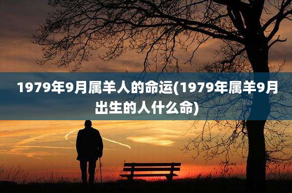 1979年9月属羊人的命运(1979年属羊9月出生的人什么命)