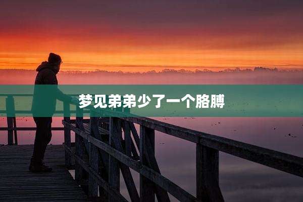 梦见弟弟少了一个胳膊